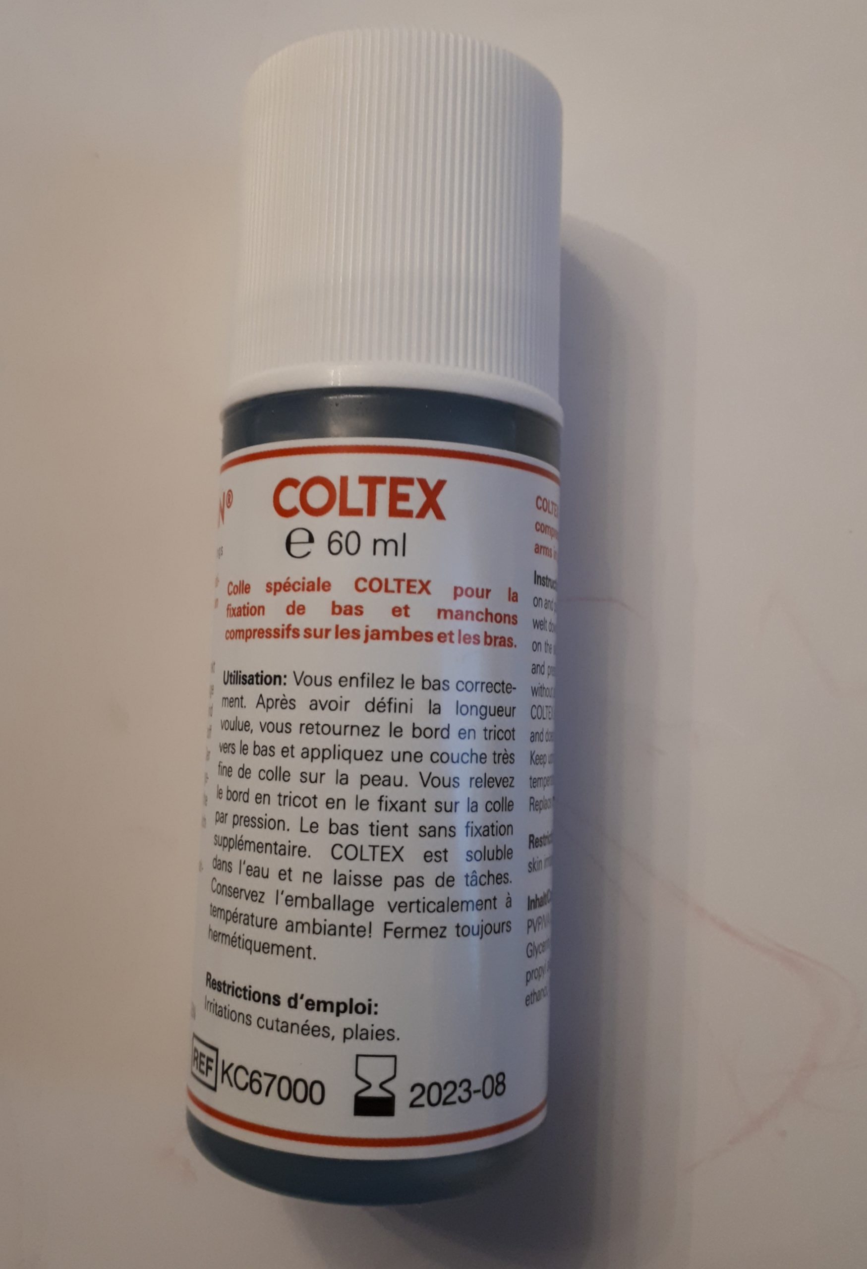 Venosan Coltex Roll-on Body Adhesive Glue for Compression Hosiery - 60 ml Bottle - Image 2