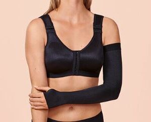 Lymphoedema Relief Combined Arm Sleeve with Hand Piece & Integrated 3D Textured Dots - for Massage Lymphatic Drainage Effect