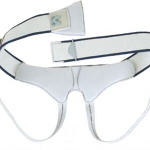 Double Inguinal Hernia Elastic Band Truss with Flat Pads Covered in Soft Leather - Medical Grade