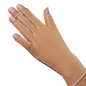 Burns & Scars Compression Glove (20-36 mmHg) with Open-Fingers for Burns, Lymphoedema, Keloid, Skingraft or Post-Operative Scarring