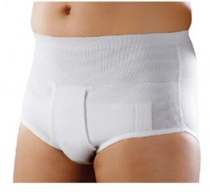 Hernia Support Brief with a Pair of Anatomically Shaped Compression Pads - Medical Grade