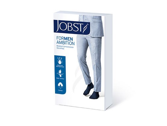 JOBST® for Men Ambition - Stylish Men's Below Knee Compression Socks with Cotton & Carbon - Closed Toe RAL Ccl 1 & Ccl 2 - Image 2