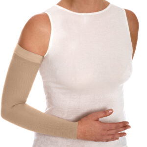 Flat Knit Ready-Made Lymphoedema Armsleeve with Silicone Grip Top Band by MAINAT