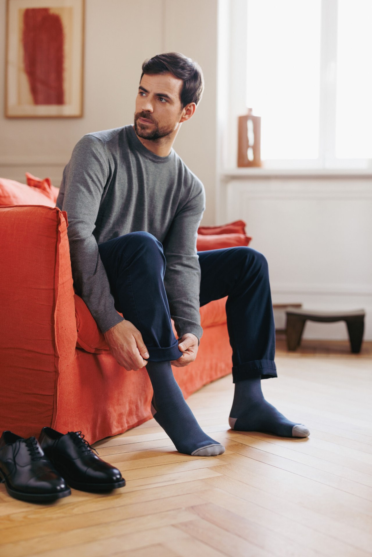 Sigvaris STYLE COLOURS Male Knee Length Socks Closed Toe - Ccl 2 (15-20 mmHg) AFNOR - Image 4