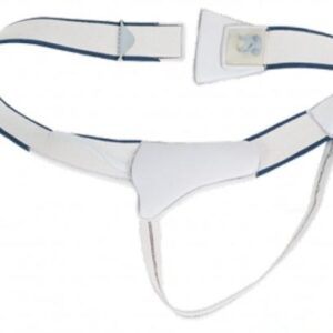 Single INGUINAL Hernia Elastic Band Truss with Flat Pad Covered in Soft Leather - Medical Grade