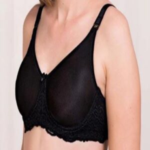 Amelia Bra 4028 Post-Mastectomy Bra with Pockets, Seamless Soft Cup with Lace Accent. Size 34 - 42 in, Cup AA - D