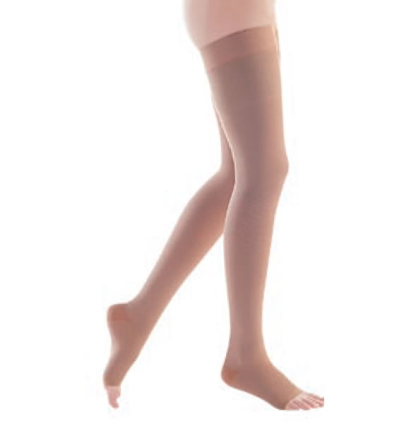 Sigvaris TRADITIONAL 500 Rubber Thigh Length Compression Stockings with Soft or Knobbed Grip Top Open Toe - 503 Ccl 2, 504 Ccl 3 & 505 Ccl 4 RAL